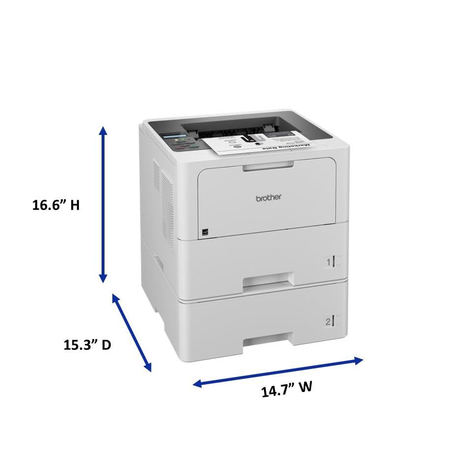 Brother HL-L6210DWT Business Monochrome Laser Printer with Dual Paper Trays, Wireless Networking, and Duplex Printing