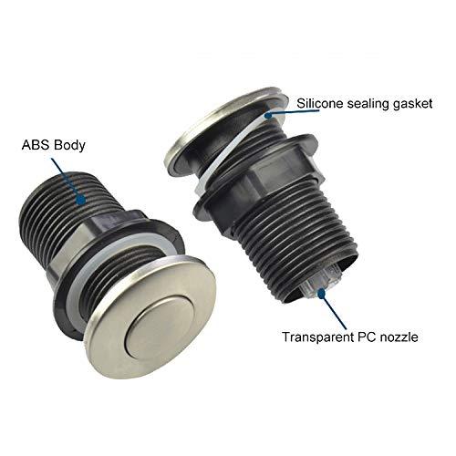 Sink Top Air Switch Kit, Garbage Disposal Air Switch Sink Top Button Single Outlet Single Control for Dishwasher