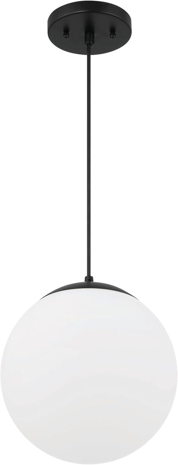 Craftmade 56891 Gaze 10" Wide Suspension Pendant - Flat Black / White