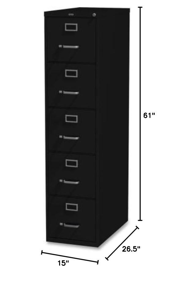 Fortress 18'' Wide 5 -Drawer Steel File Cabinet