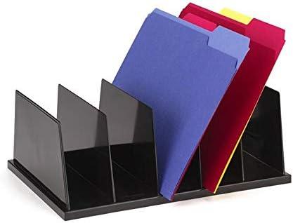 Oic Desktop File Sorter - 9" Height X 13.5" Width X 5" Depth - 5 Compartment[s] - Plastic - Black (OIC21222)