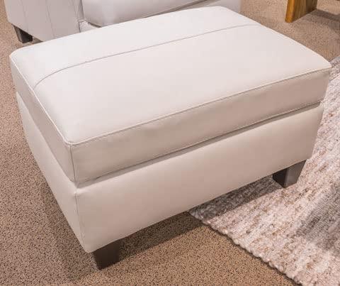 Signature Design by Ashley Contemporary Genoa Ottoman Leather Coconut