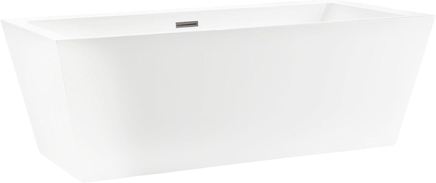 Elena 59" x 30" Freestanding Soaking Acrylic Bathtub
