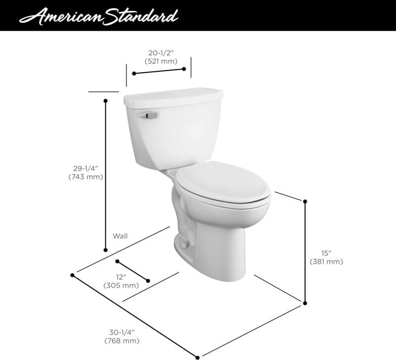 American Standard 2462.016.020 American Standard Cadet Two-Piece Pressure Assist Toilet Elongated