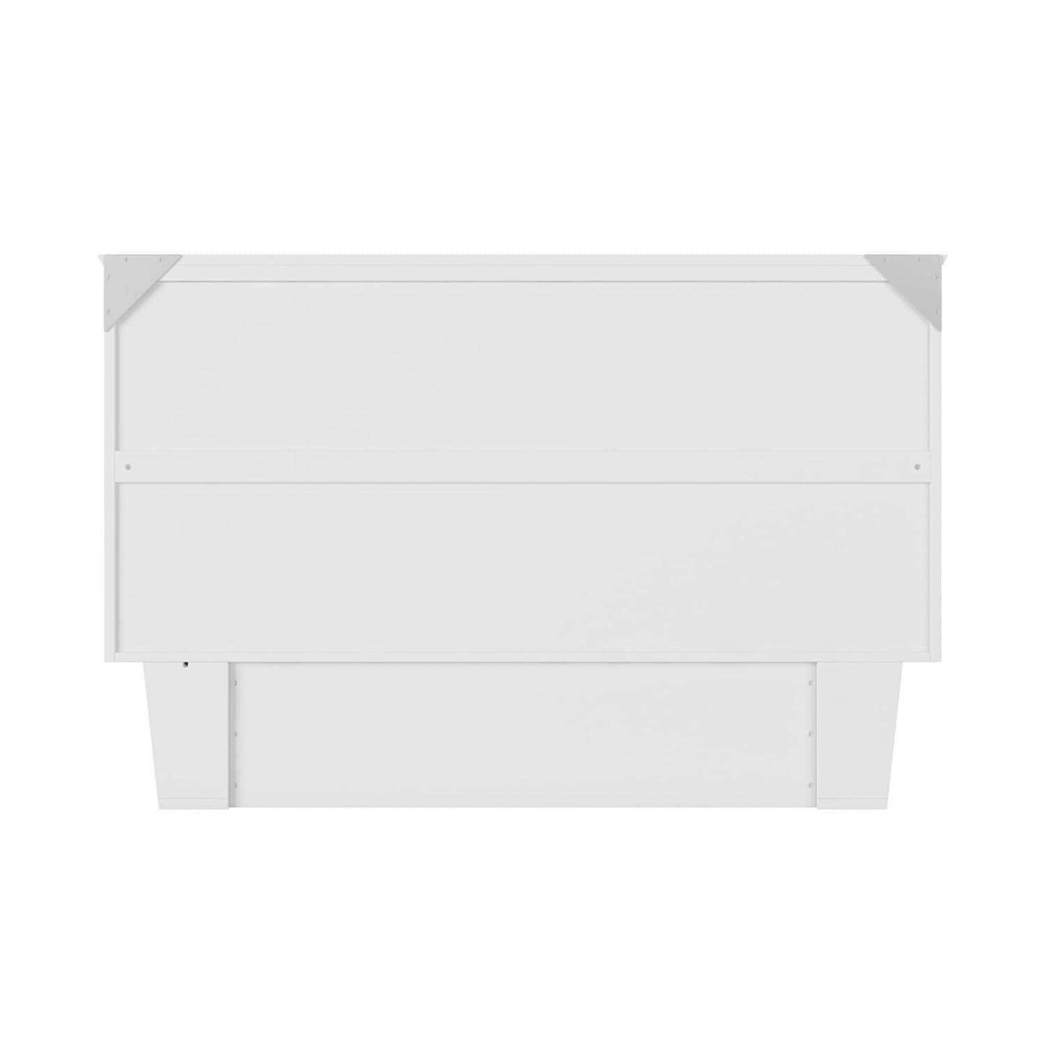 Queen Nantucket Murphy Bed Chest USB Turbo Charger White - AFI