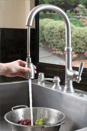 Jacobean Single Handle Pull Down Kitchen Faucet