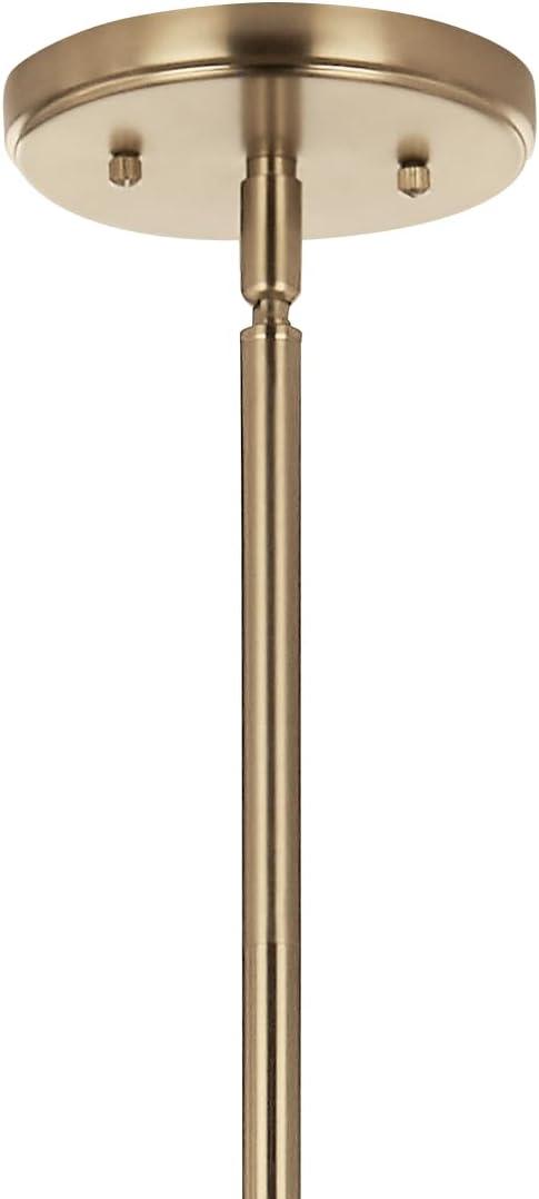 Champagne Bronze 8-Light Chandelier with Clear Fluted Glass Shades