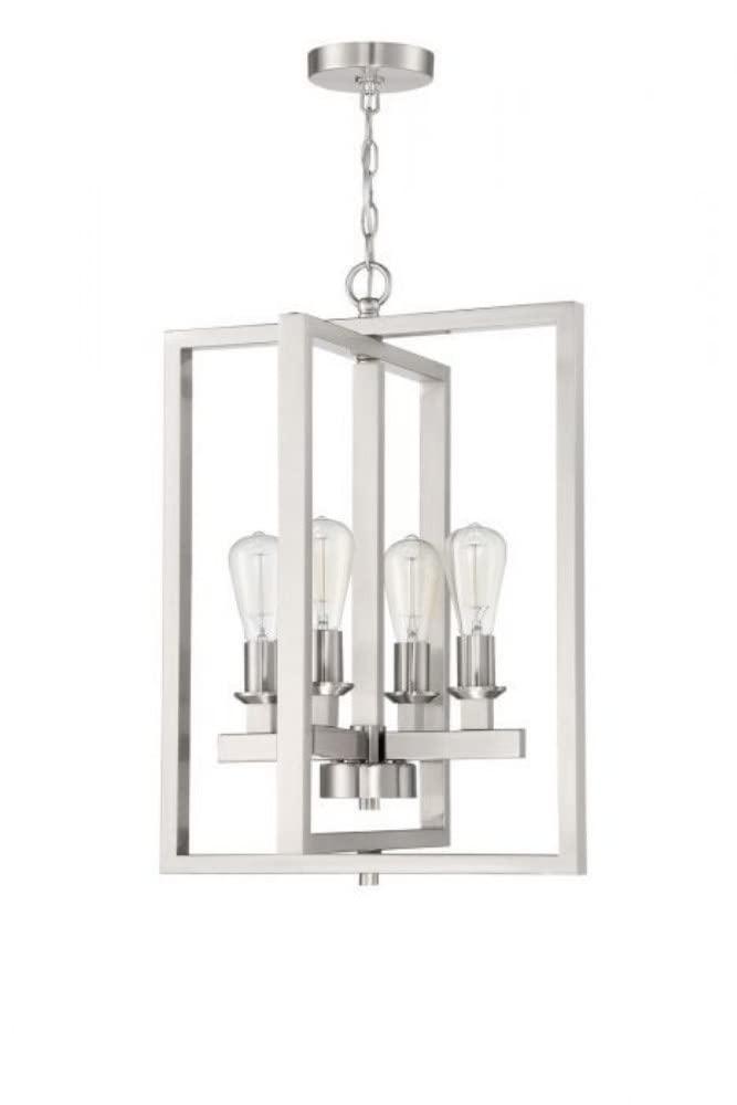 53134-FB-Craftmade Lighting-Chicago - Four Light Foyer in Transitional Style - 18 inches wide by 25.5 inches high-Flat Black Finish    -Traditional