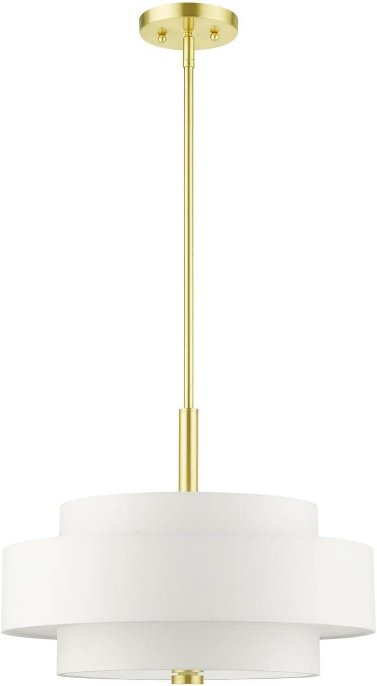 Livex Lighting Meridian 4 - Light Chandelier in  Satin Brass