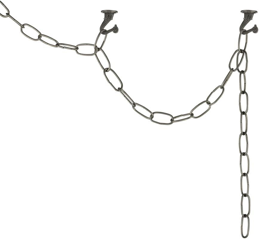 Aspen Creative Antique Brass, 21034A, Swag Light, 12 ft Chain