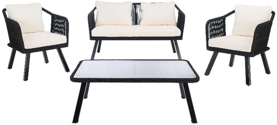 Highland Dunes Orme 4 Piece Rattan Sofa Seating Group with Cushions & Reviews | Wayfair