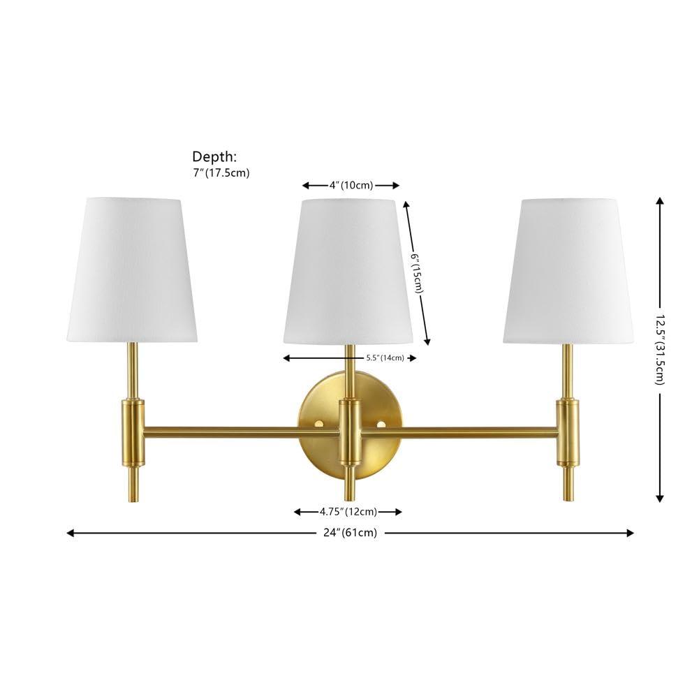 Darya 3 Light 24" Wall Sconce - SCN4119 - Brass - Safavieh