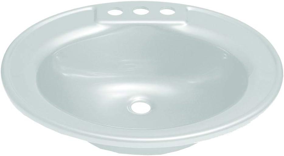 Lippert 209635 Better Bath RV Oval Lavatory Sink 17" x 20" White