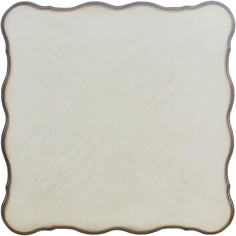 28" Dresden Coffee Table Vintage Bone White - Acme Furniture: Claw Feet, Carved Details
