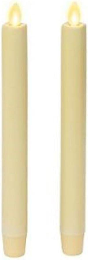 Flameless Taper Candle, Ivory - Set of 2