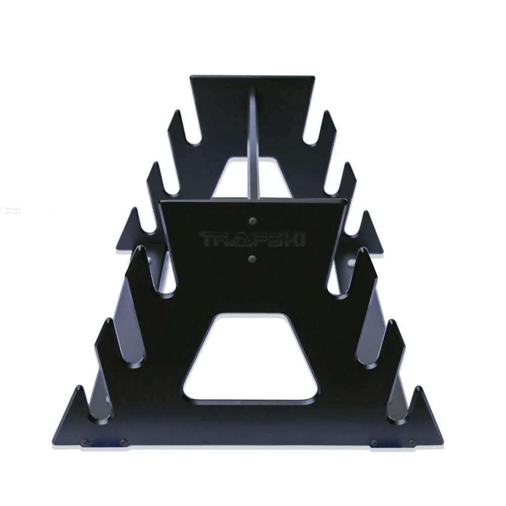 Black Freestanding HDPE Six Pack Ski and Snowboard Rack