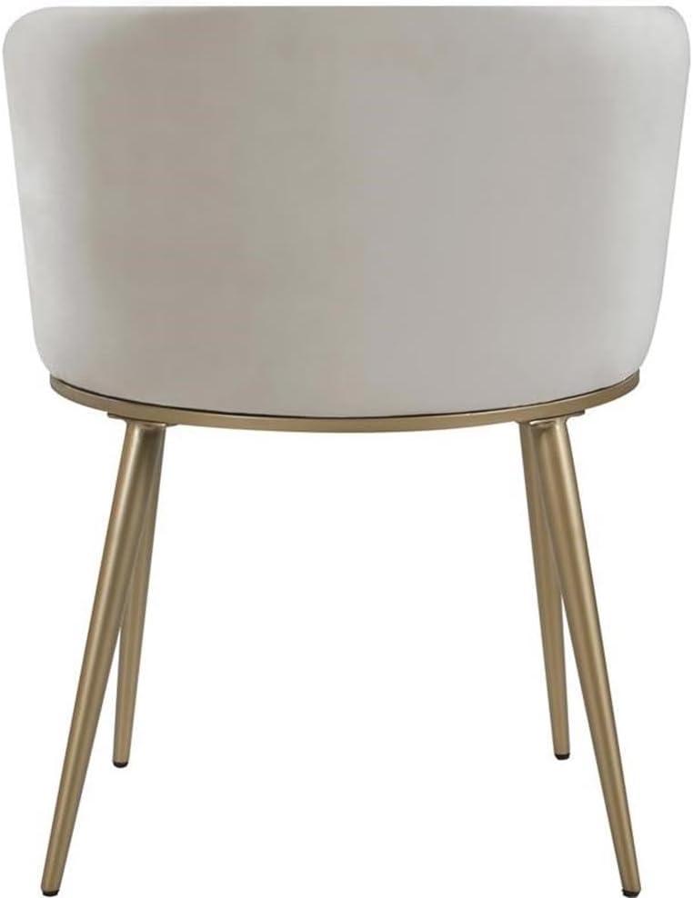 Meridian Furniture Skylar Cream Velvet Dining Chair (Set of 2)