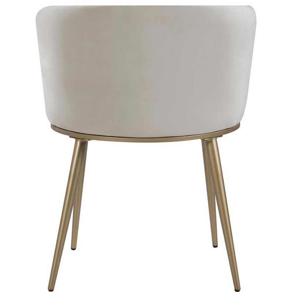 Meridian Furniture Skylar Cream Velvet Dining Chair (Set of 2)