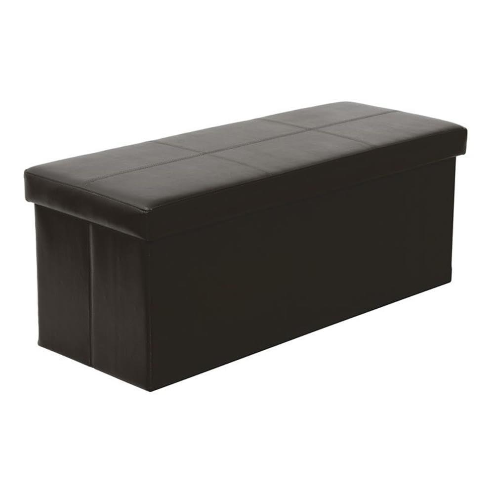 American Furniture Classics American Furniture Classics Model 512 Foldable Tufted Storage Bench - Dark Brown