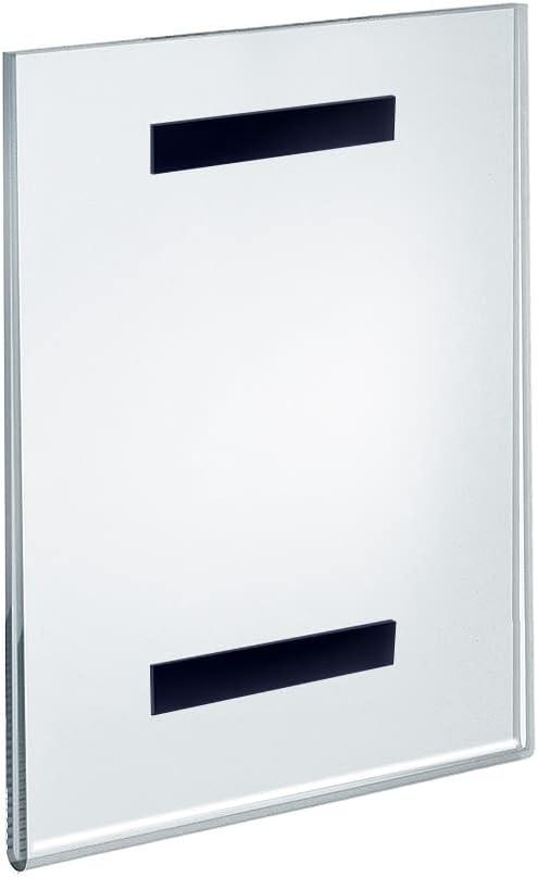 Azar Displays Clear Acrylic Magnet Back Sign Holder Frames 8.5" W x 11" H - Vertical / Portrait, 10-Pack
