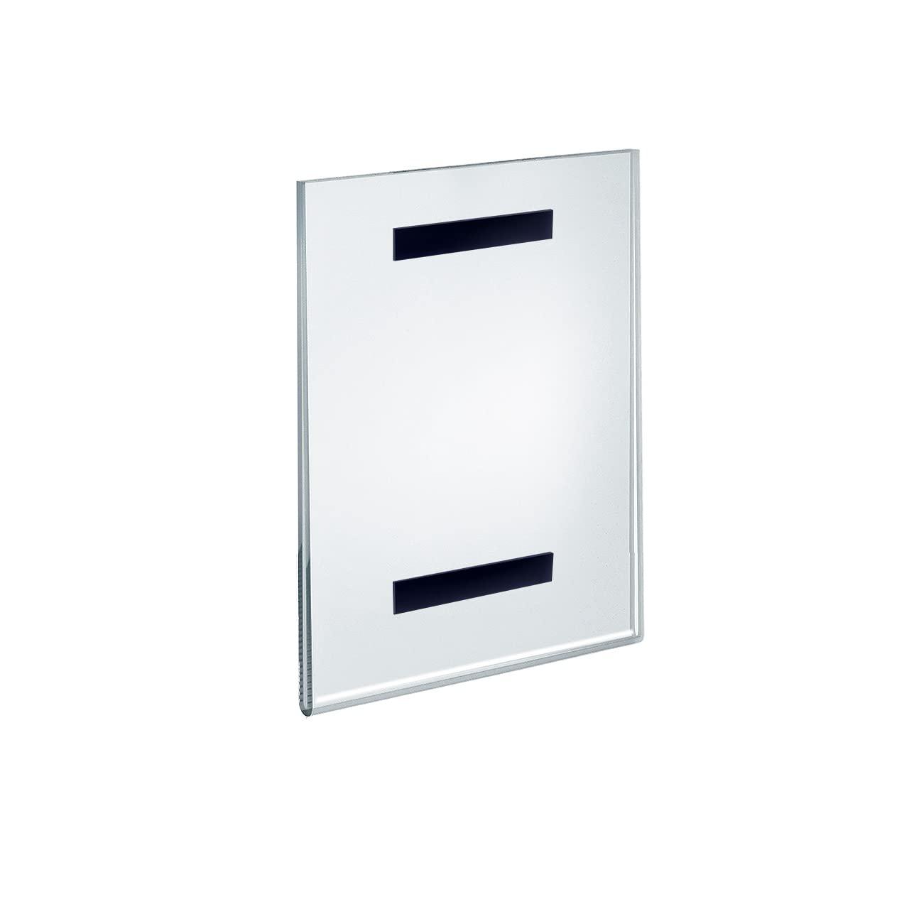 Azar Displays Clear Acrylic Magnet Back Sign Holder Frames 8.5" W x 11" H - Vertical / Portrait, 10-Pack
