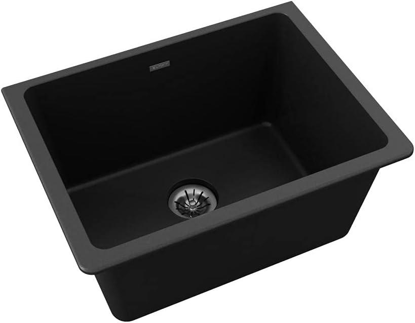 Quartz Classic 25" x 18-1/2" x 11-13/16" Undermount Kitchen Sink with Basket strainer