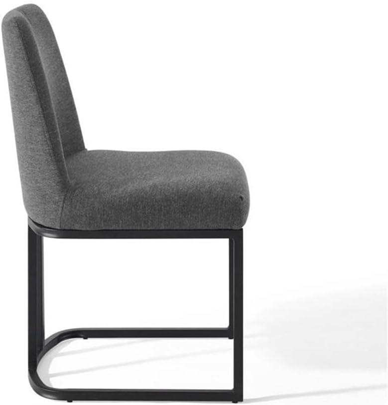 Modway Amplify Sled Base Upholstered Fabric Dining Side Chair
