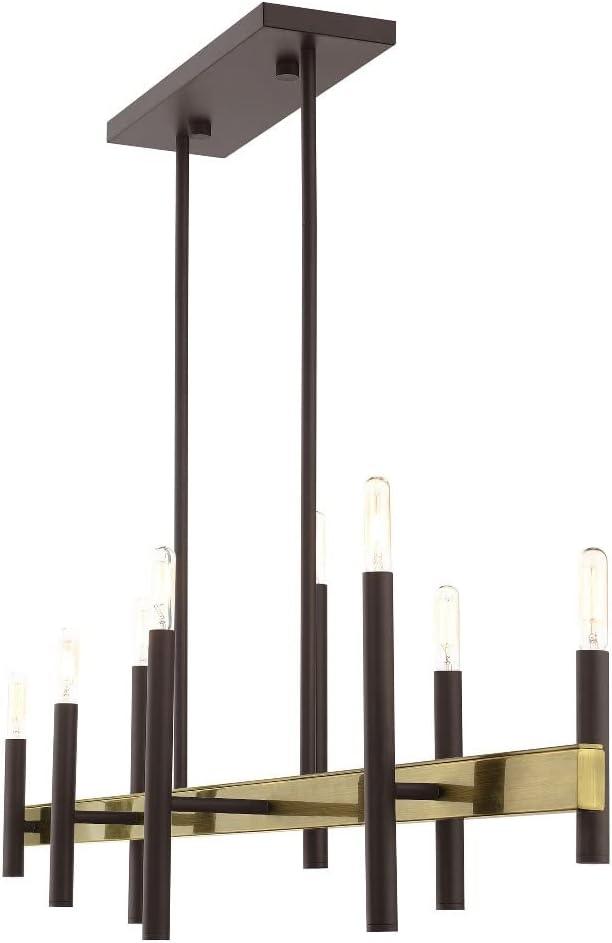 Livex Lighting Denmark 8 - Light Chandelier in  Bronze/Antique Brass