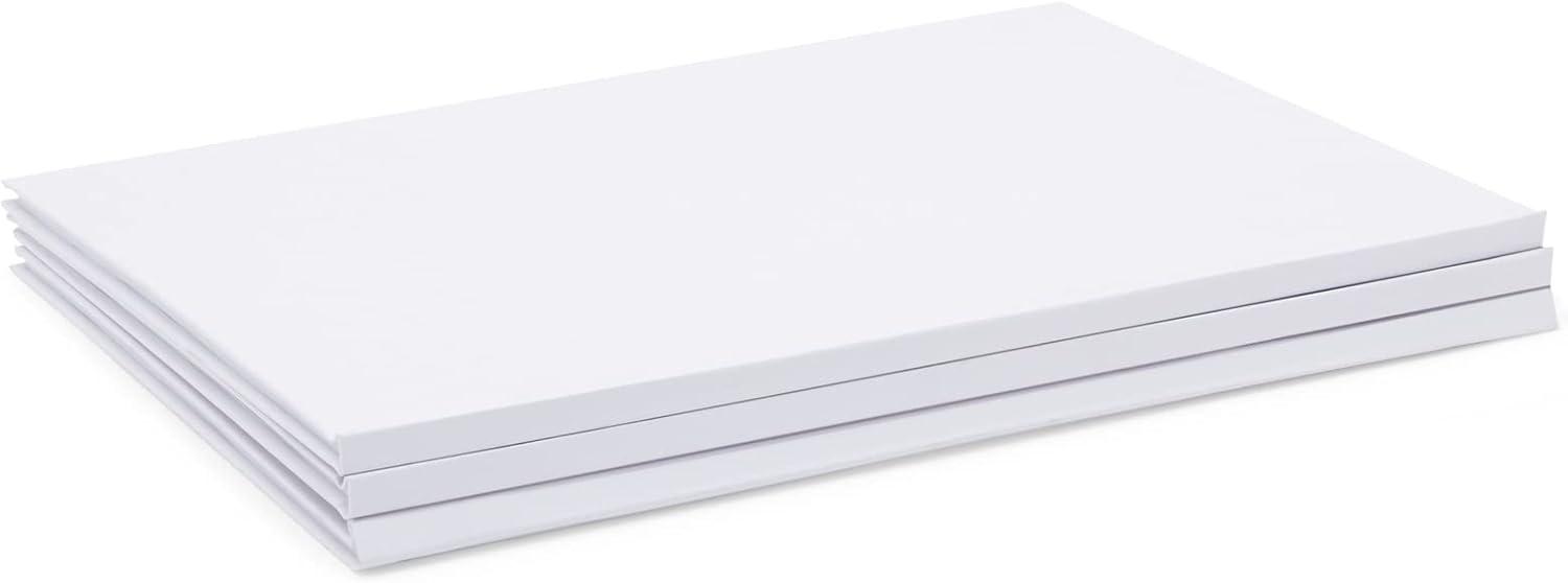 Paper Junkie White Hardcover Blank Books for Kids to Write Stories, 8.5x11 Unlined Journals for Students (36 Pages, 3 Pack)