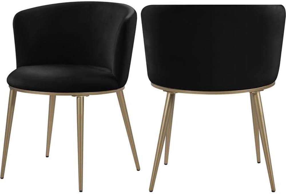 Meridian Furniture Skylar Black Velvet Dining Chair (Set of 2)