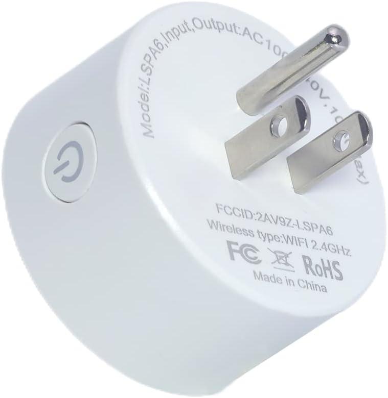 Smart Plug Mini 4-Pack, Wi-Fi Outlets for Smart Home Wi-Fi Plug with Alexa/Google Home/Smart Life, Smart Home hubTimer on/Off Plug, Schedule Built-in app, Mini Wireless Outlet, no hub Required