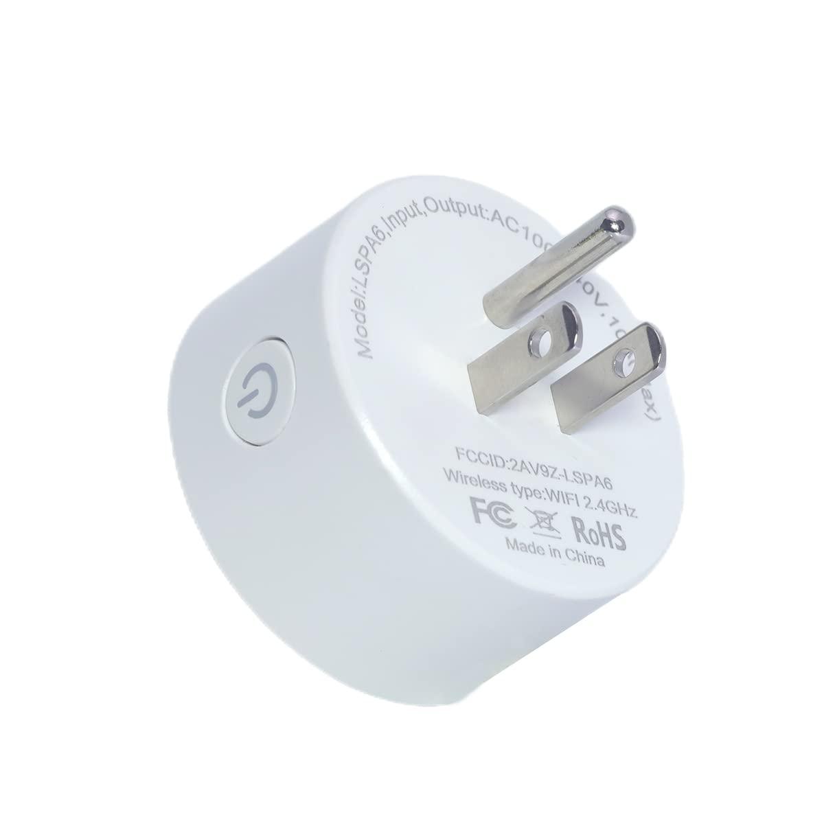 Smart Plug Mini 4-Pack, Wi-Fi Outlets for Smart Home Wi-Fi Plug with Alexa/Google Home/Smart Life, Smart Home hubTimer on/Off Plug, Schedule Built-in app, Mini Wireless Outlet, no hub Required