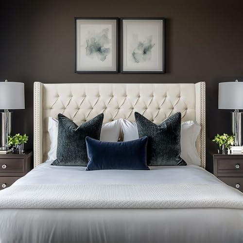Amelia Upholstery Headboard Cream Queen