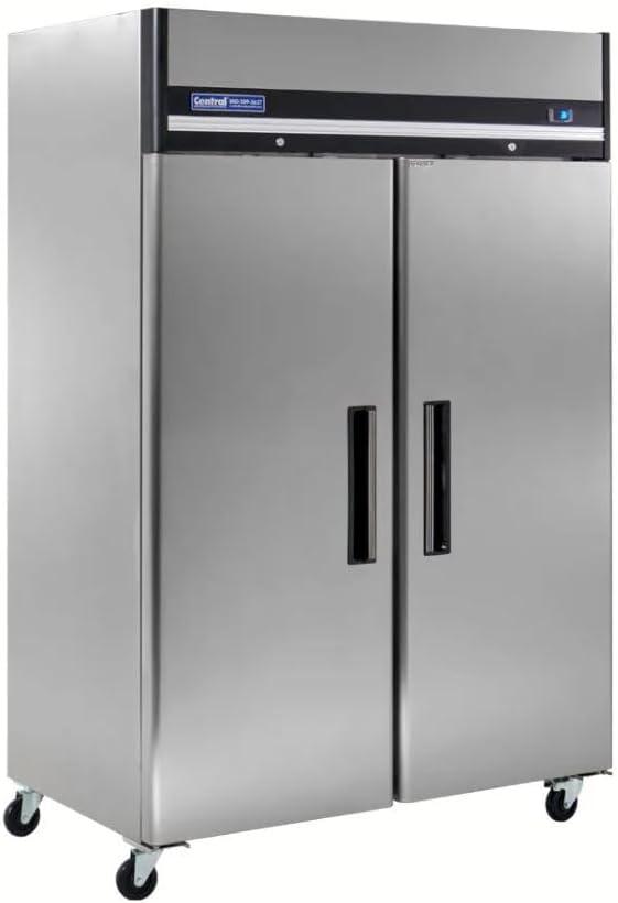 Commercial Refrigerator, 2 Door Stainless Steel Interior & Exterior Reach In, Solid Doors, (69K-162) Premium Reach-In Refrigerator - 54" W 49 Cu Ft.