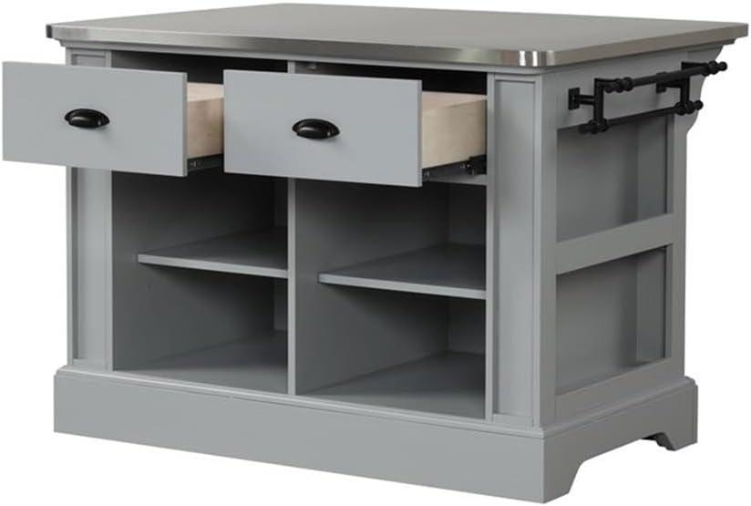 ACME Urrur Kitchen Island in Gray Finish