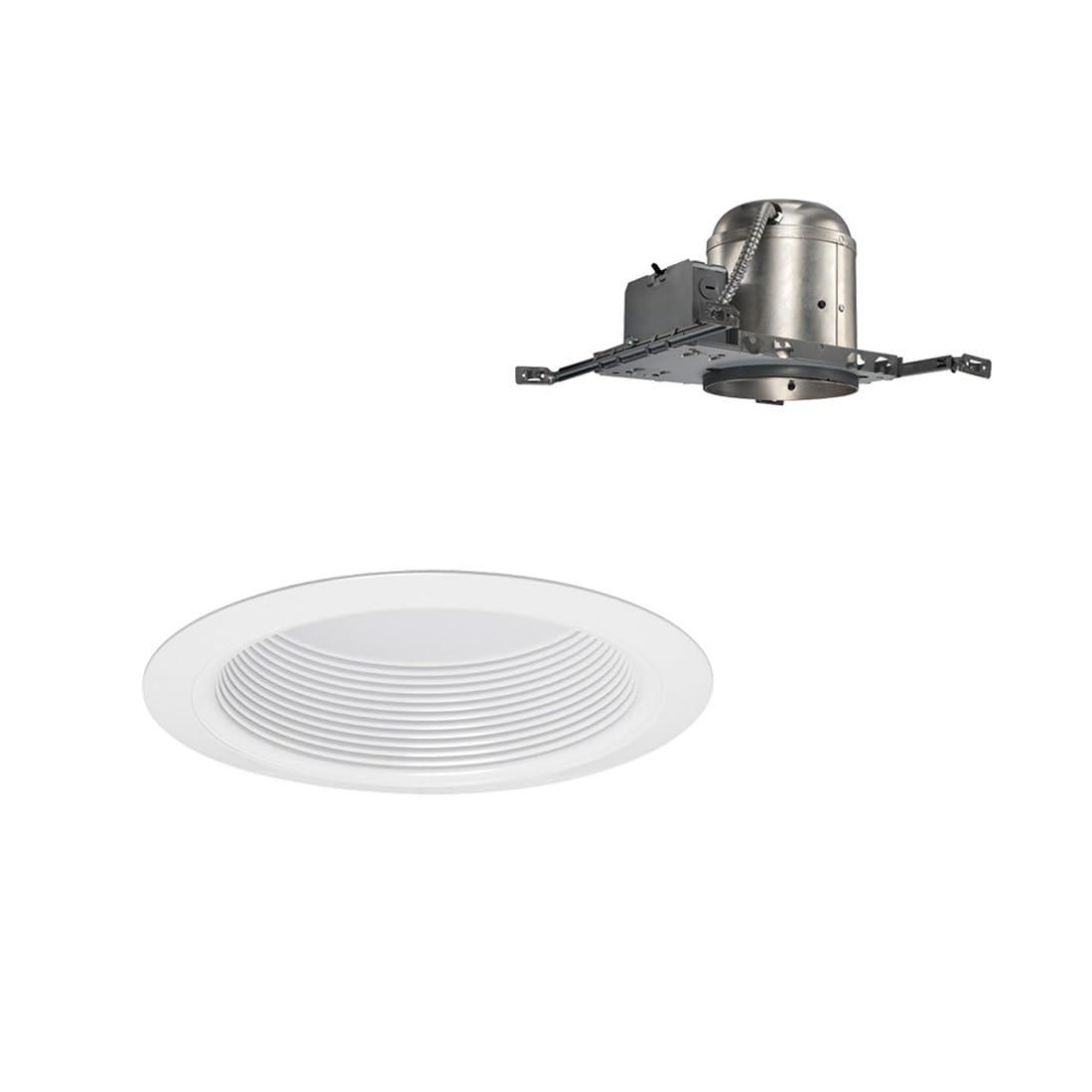 6-Inch White Aluminum LED Recessed Light Trim