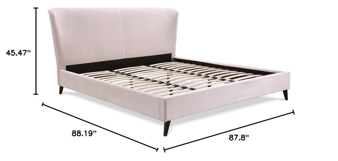 Adore Decor Adele Jupiter Wingback Upholstered Platform Bed
