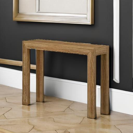 Plank+Beam 46" Modern Solid Wood Console Table, Narrow Entryway Table, Behind The Couch