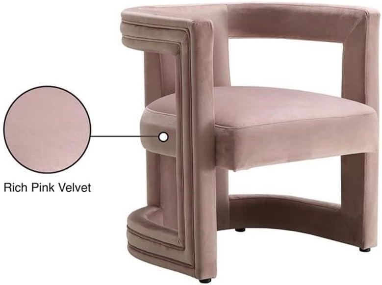 Meridian Furniture Blair Pink Velvet Accent Chair