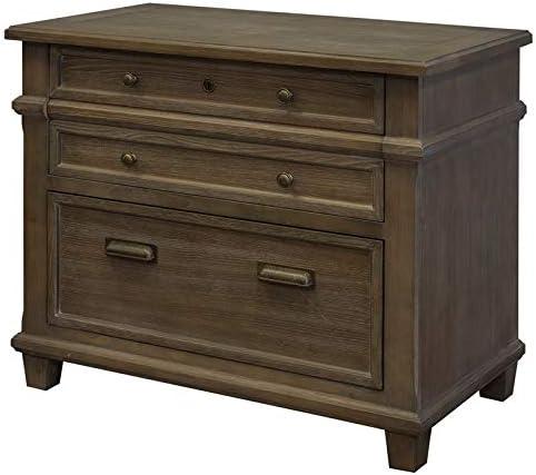 Carson Double Pedestal Desk Brown - Martin Furniture: Solid Wood, Veneers, No Assembly Required