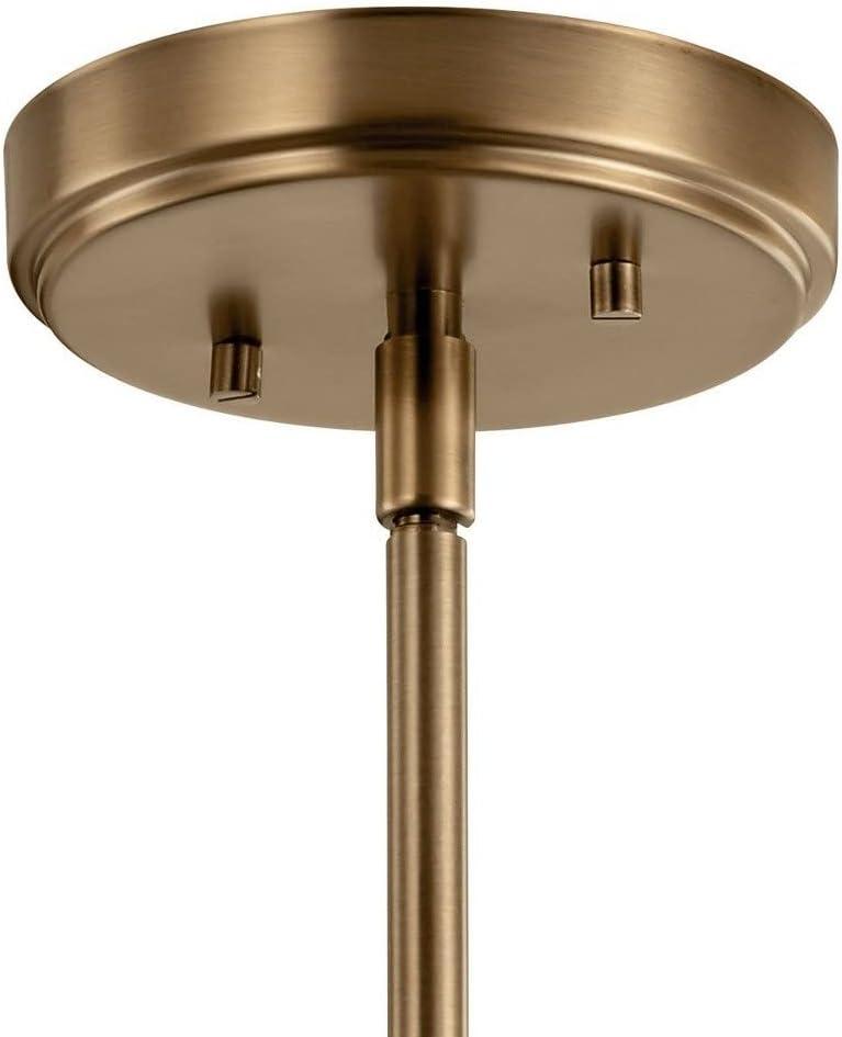 Aivian 5" Mini Pendant Light in Weathered Brass with Clear Glass