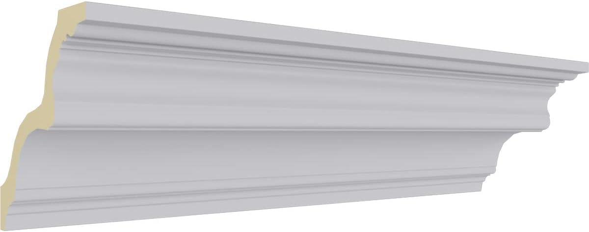 3 7/8"H x 3 7/8"P x 5 1/2"F x 94 1/2"L Foster Traditional Crown Moulding