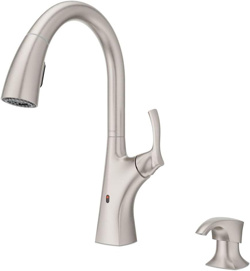 Pull Down Touchless Single Handle Kitchen Faucet with Side Spray