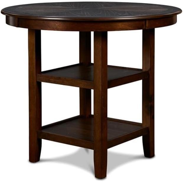 Gia 42.25'' Cherry Wood Round Counter Height Dining Set