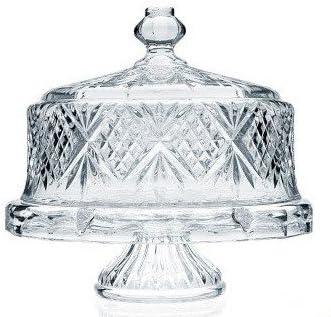 Godinger Silver Art Co Dublin Crystal Footed Cake Dome