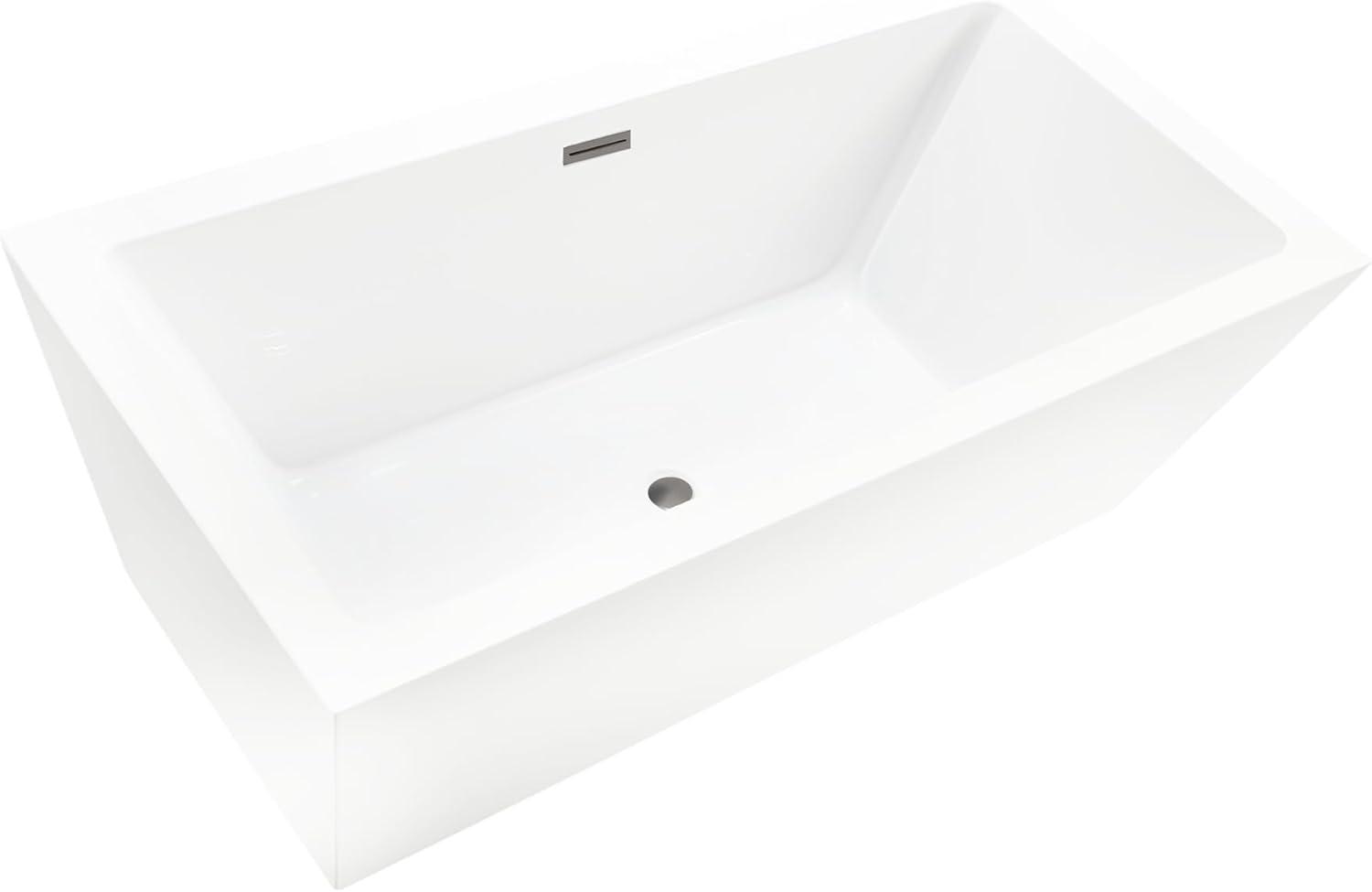 Elena 59" x 30" Freestanding Soaking Acrylic Bathtub