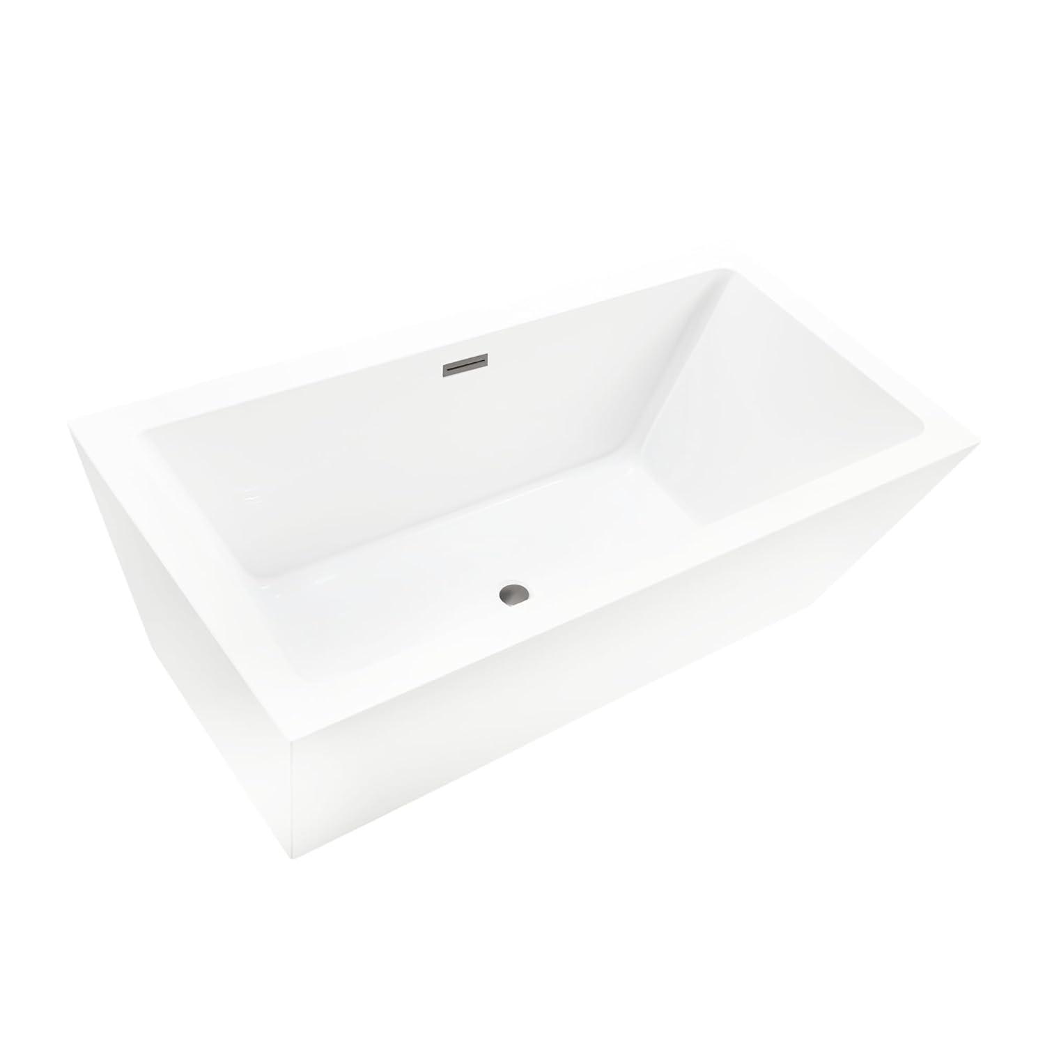 Elena 59" x 30" Freestanding Soaking Acrylic Bathtub