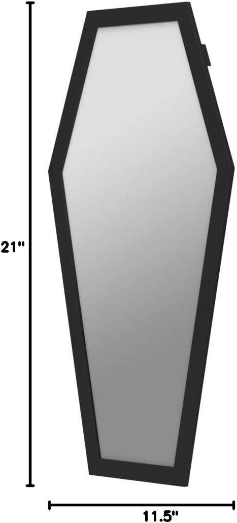 Coffin Mirror – 21 in., Decorative Mirror for Wall Decor, Living Room, Bedroom, Gifting, & More – Hang & Pair with a Coffin Shelf, & Witch Decor