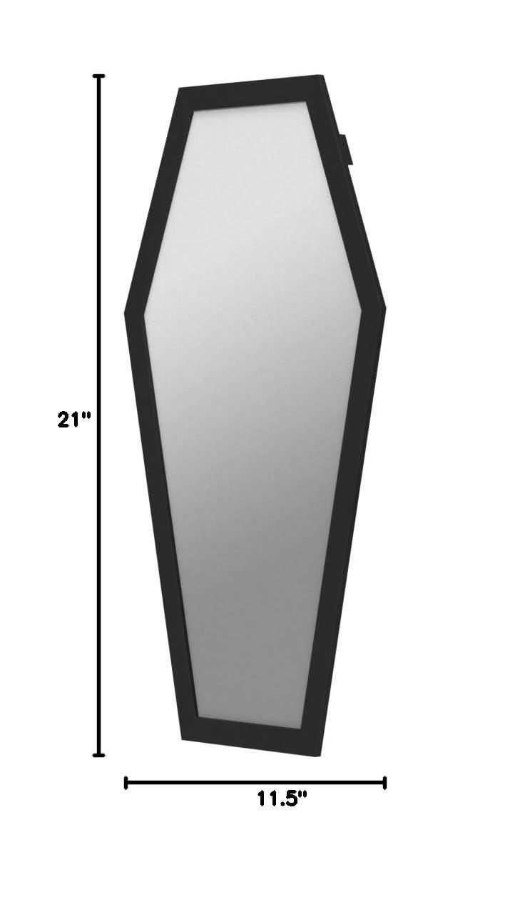 Coffin Mirror – 21 in., Decorative Mirror for Wall Decor, Living Room, Bedroom, Gifting, & More – Hang & Pair with a Coffin Shelf, & Witch Decor
