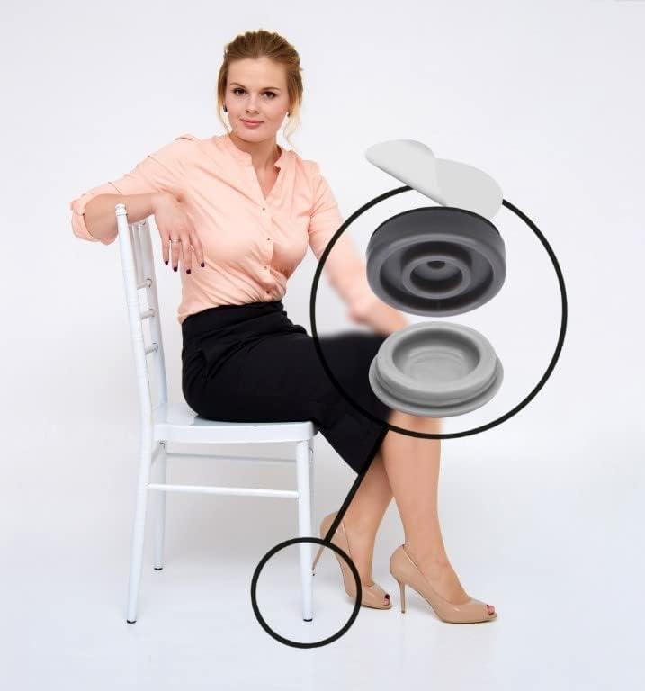 GorillaGlides CB193 3/4 Inch Chair Glides / Furniture Feet Floor Protectors (Set of 16 Sliders) Self-Adhesive or Screw-On, for Sliding on Carpet and Hard Surface Flooring, Round